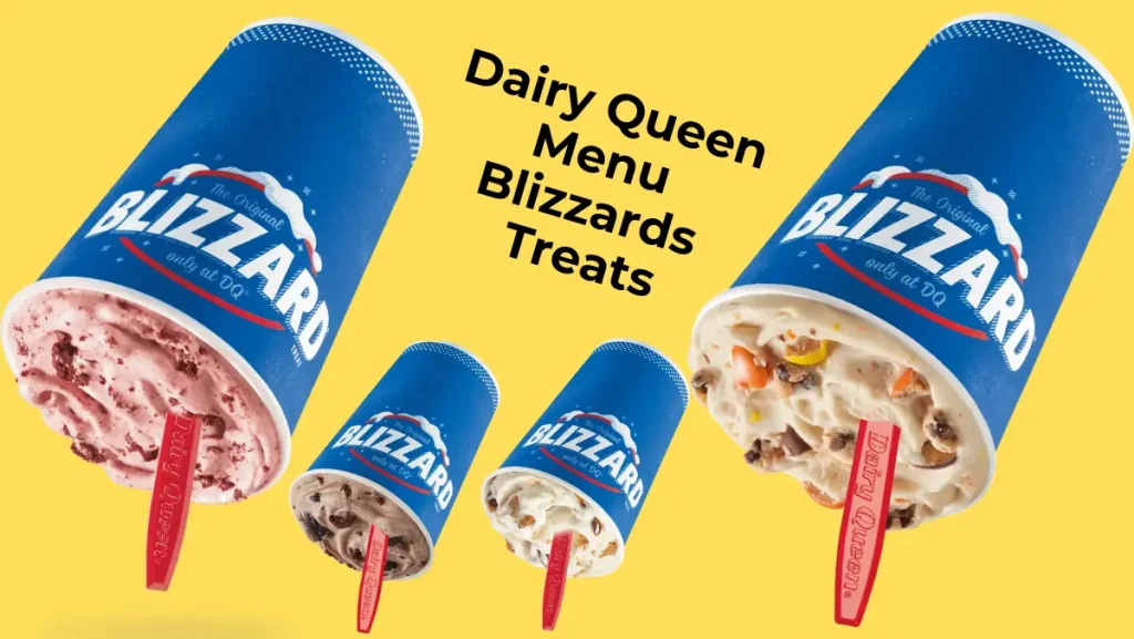 Dairy Queen Menu Blizzards Treats