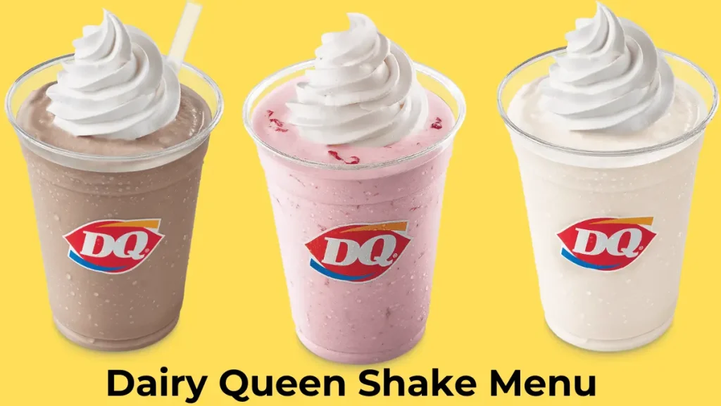 Dairy Queen Shake Menu